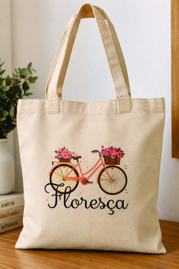 Ecobag Bicicleta Floresça