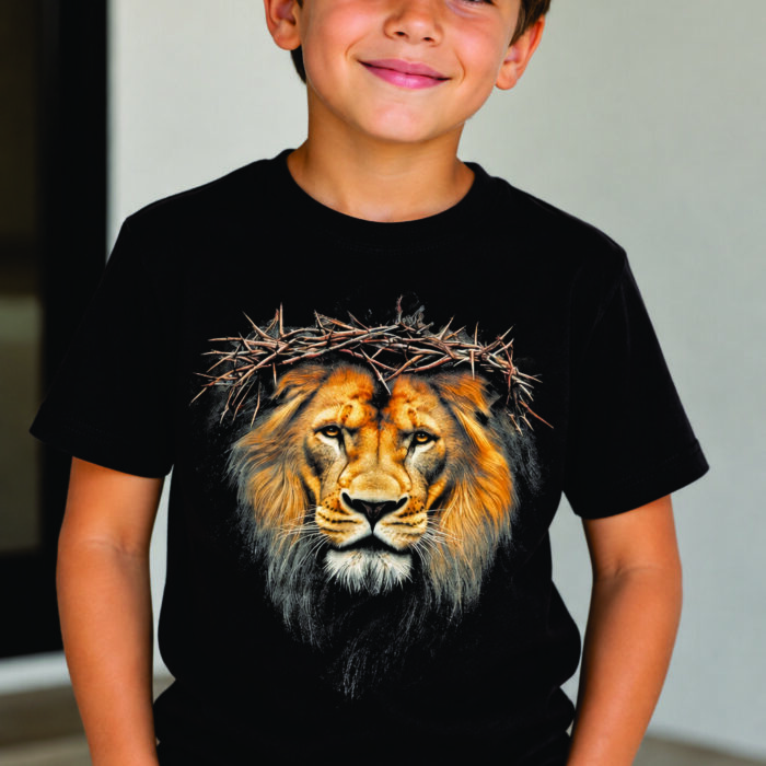 T-shirt Infantil Unissex - Leão Vive Coroa