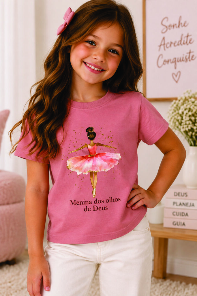T-shirt Infantil - Menina dos Olhos de Deus