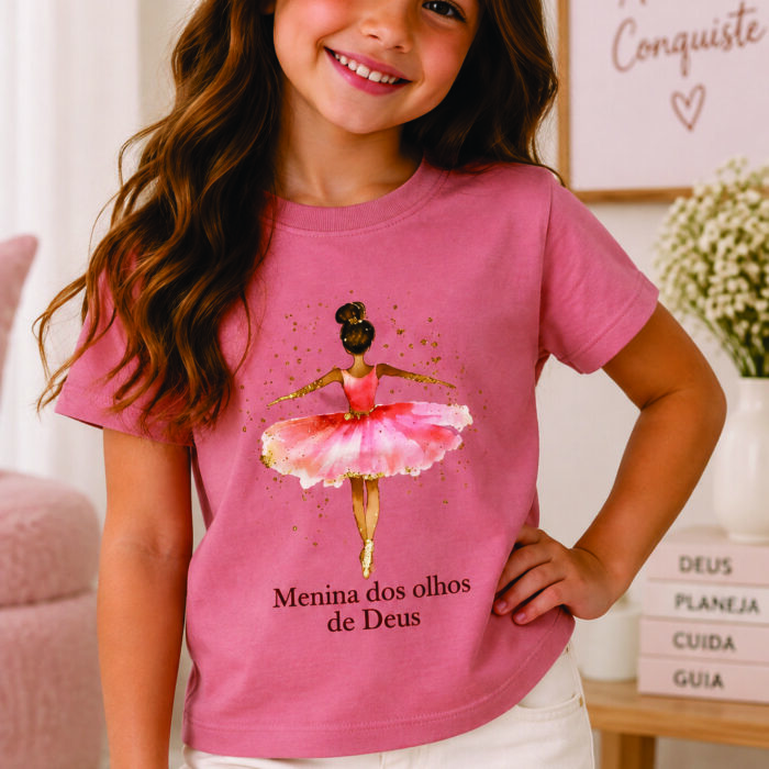 T-shirt Infantil - Menina dos Olhos de Deus